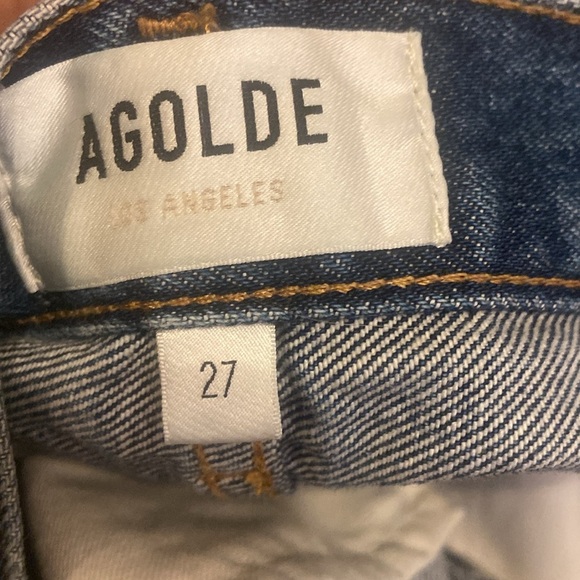 AGOLDE Parker Denim Jeans Cut Off 100% Organic Cotton Sz 27 Dark Swapmeet - Picture 6 of 6